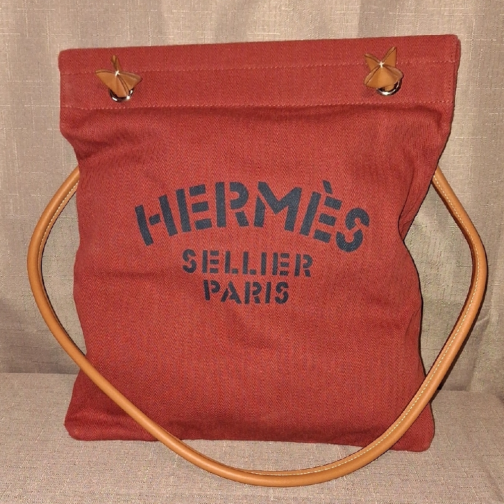 Hermès Aline Red Canvas Bag NWOT